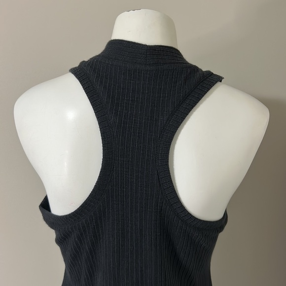 Daily Practice by Anthropologie Ribbed Midi Dress Black Pullover Sz XS NEW - Picture 12 of 14